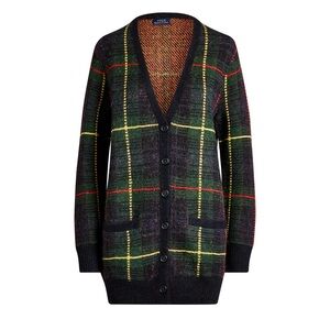 Polo Ralph Lauren Plaid Wool- Blend Cardigan